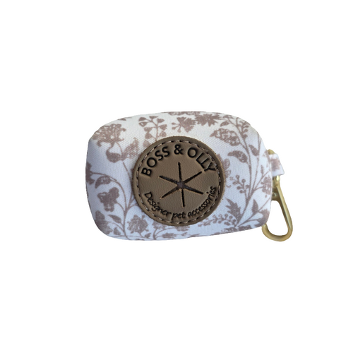 Poo Bag Holder - White Batik