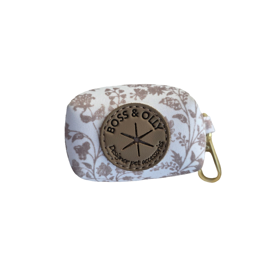 Poo Bag Holder - White Batik