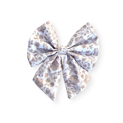Sailor Bow - White Batik