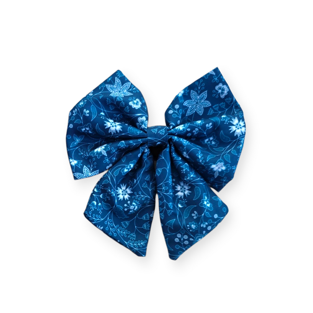 Sailor Bow - Blue Batik