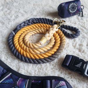 Hand-dyed Rope Leash (Yellow)