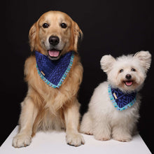 Butterfly Pea Blue Dog Bandana with Ombre Tassels